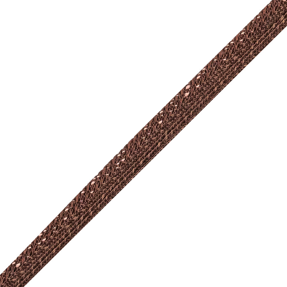 Brown and Pink Speckled Braided Cording with a Brown Lip - 0.3