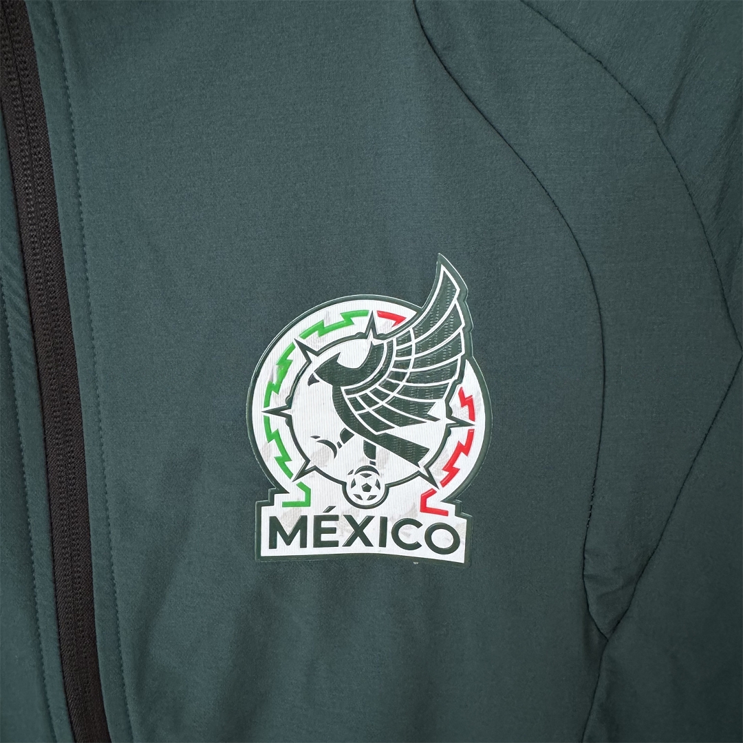 Mexico 2026 Windbreaker Training Set - Deep Green Top and Pants - UnitedFutballJersey