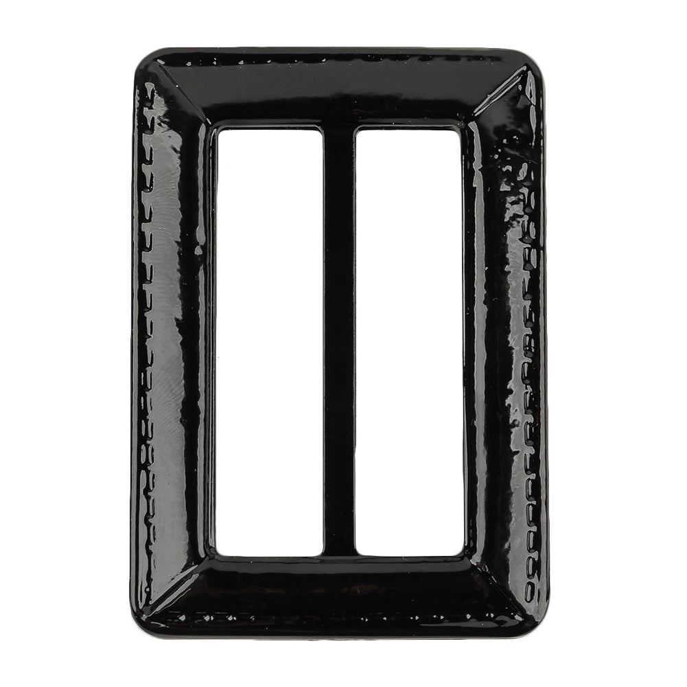 Italian Black Faux Leather Slider - 2.625