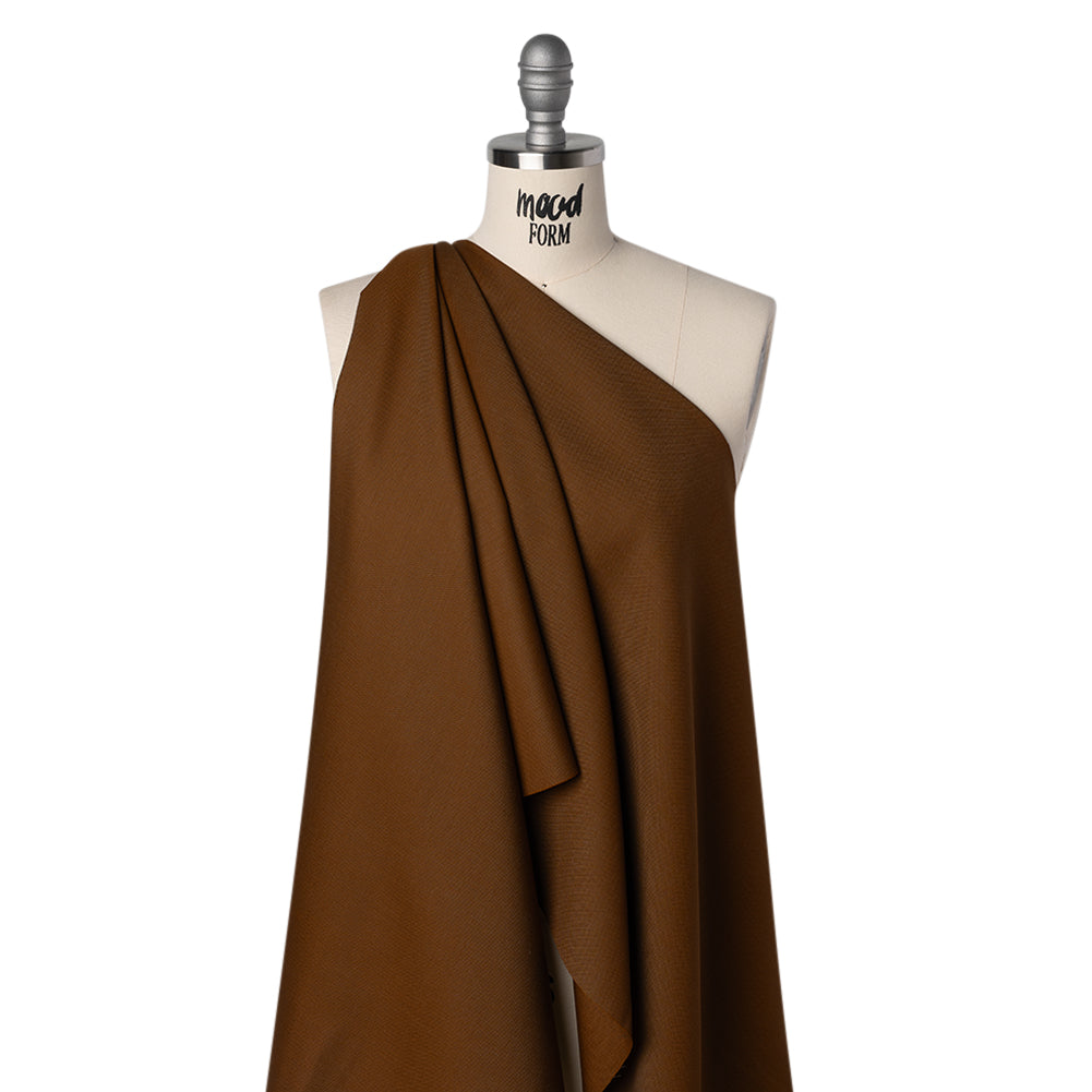 Wool Basketweave Suiting by Alexander McQueen - Brown - Designer Deadstock - Joann Fabrics