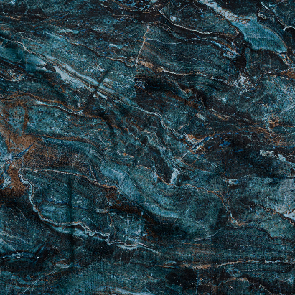 Stonehenge Wide Backing Quilting Cotton by Northcott - Prussian Marble 5 Stone Swirl, 108