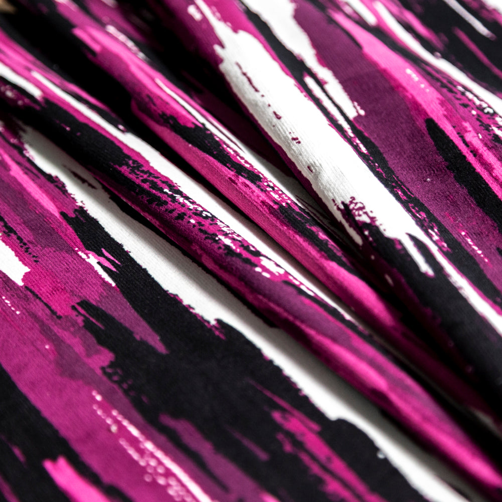 Purple Wine Abstract Stripes Stretch Cotton Corduroy - Joann Fabrics