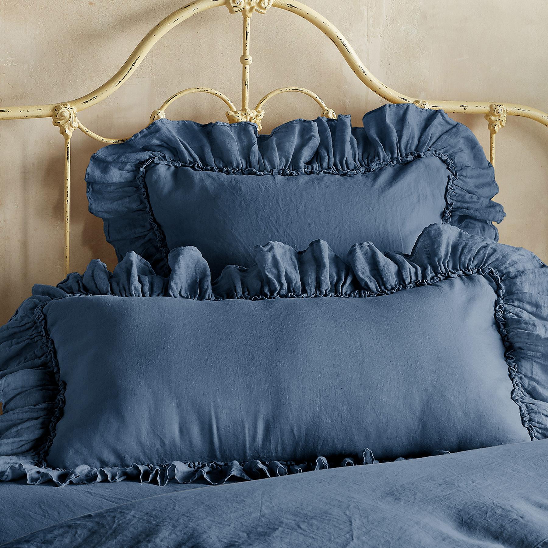 Gossamer Linen Ruffle Sham - Blair Catalog