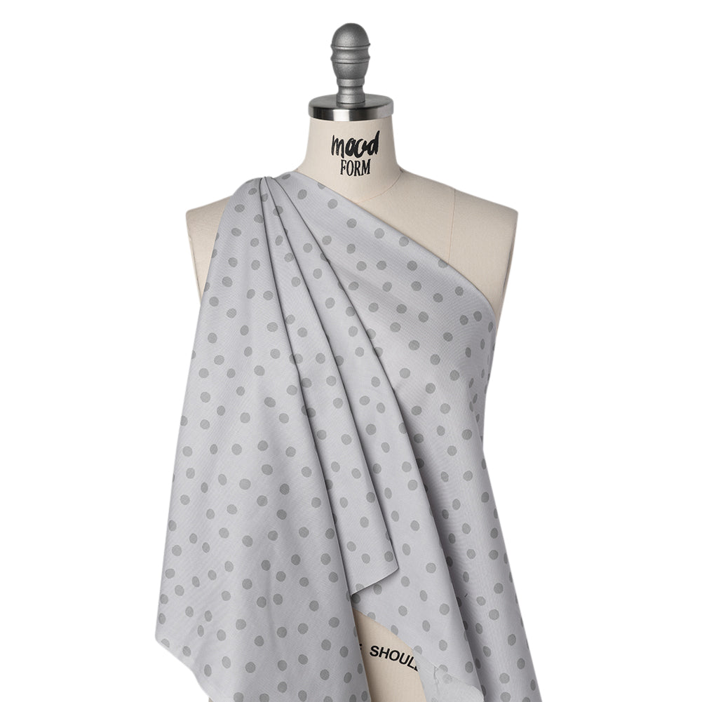 Printed Quilting Cotton by Ghazal Razavi for FIGO Studio - Gray on Gray Pom Poms - Dewfall Collection - Joann Fabrics