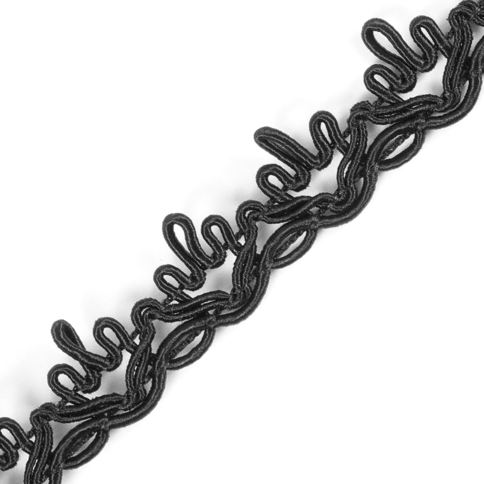 Black Braided Cording - 0.5