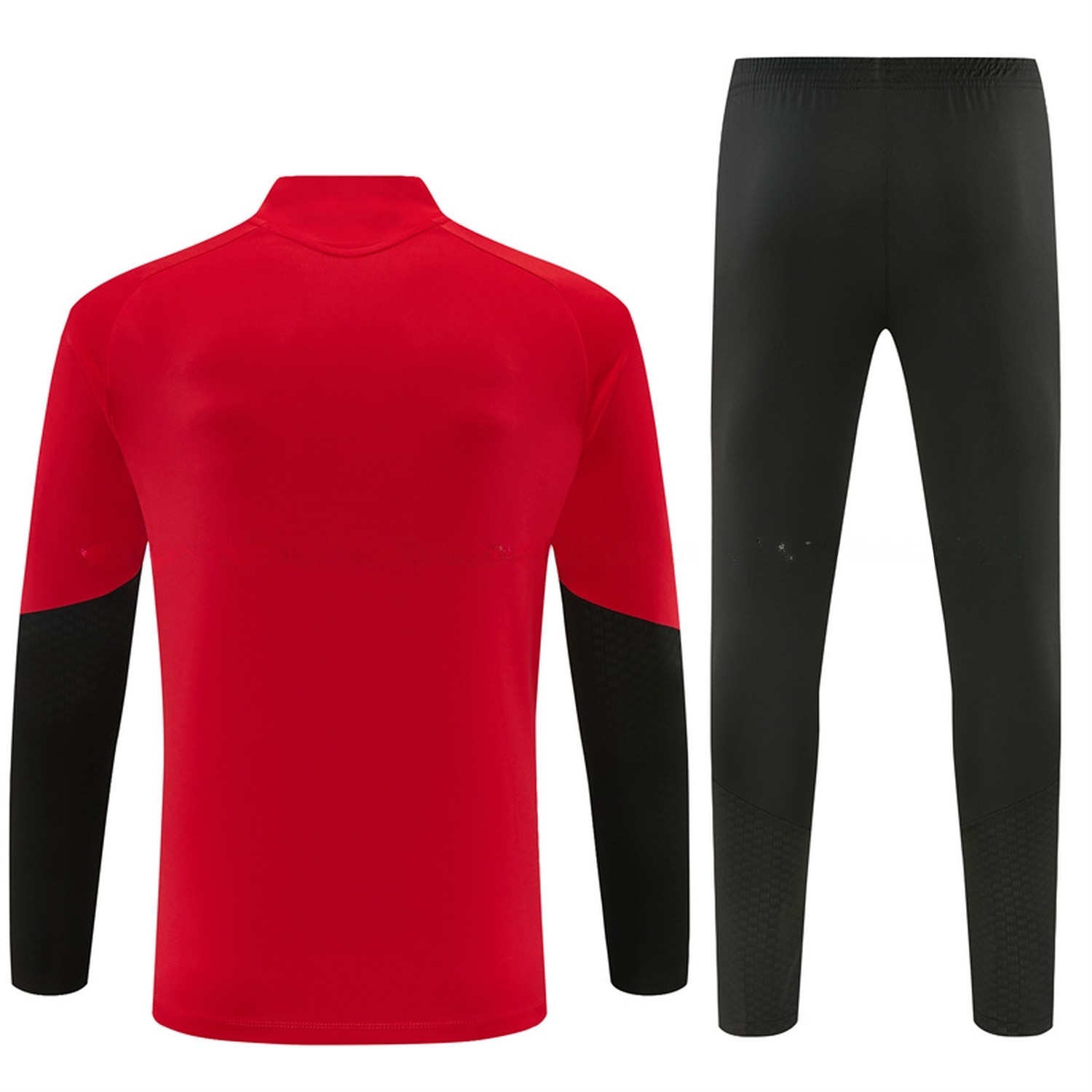 Manchester United 26-27 Long Sleeve Training Set - Red Top & Black Pants - UnitedFutballJersey