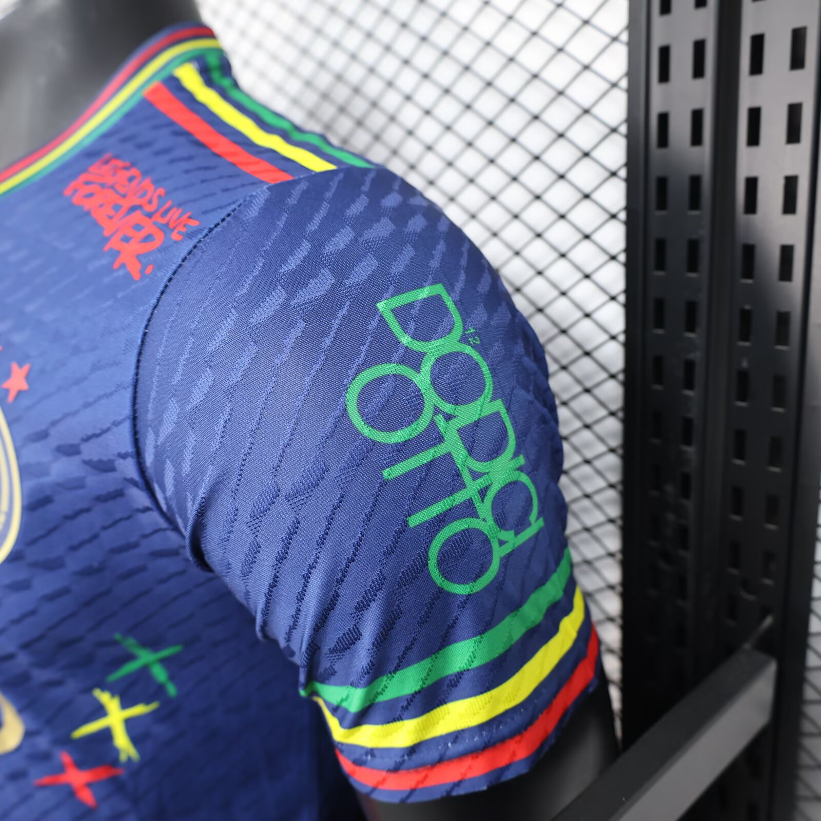2025/2026 Player Version Ajax Doodle Plate Royal Blue Football Jersey 1:1 Thai Quality