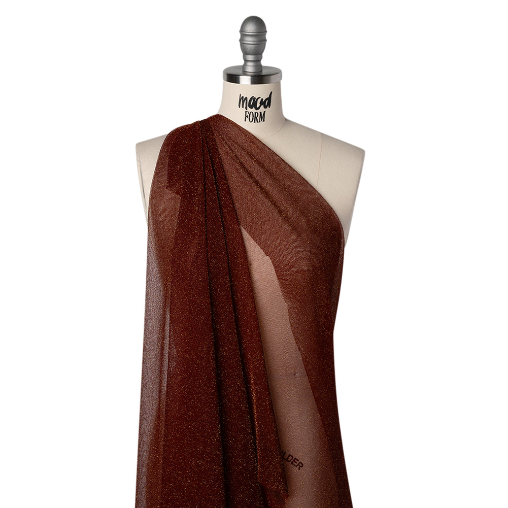 Metallic Nylon Mesh - Burgundy and Gold - Designer Deadstock - Joann Fabrics