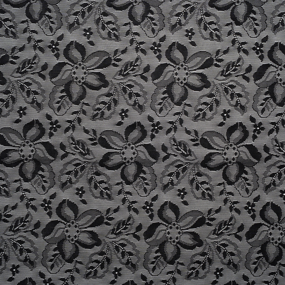 Stretch Nylon Lace - Black Fancy Flowers - Joann Fabrics