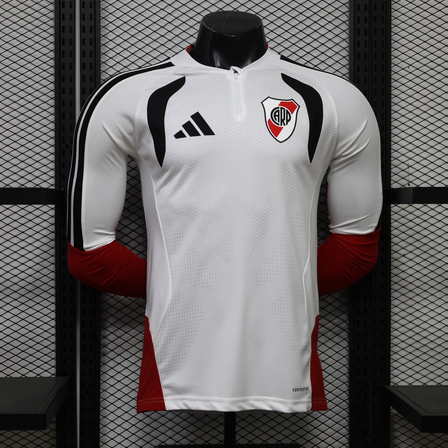 River Plate 26-27 White Red Long Sleeves Training Jersey - Player Version - UnitedFutballJersey