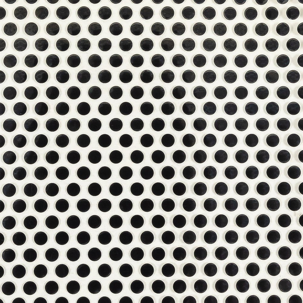 Vintage Diamond Patterned Black Circles on Clear Iron on Film - 4