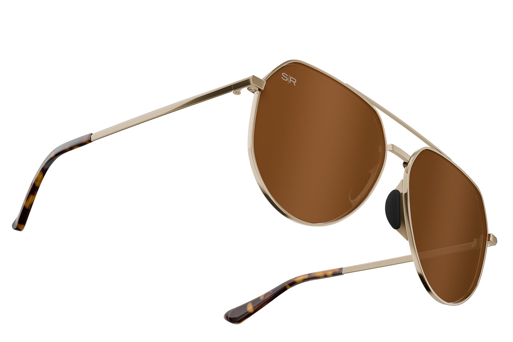 Tangle Free Aviator Hex – Amber Gold Polarized