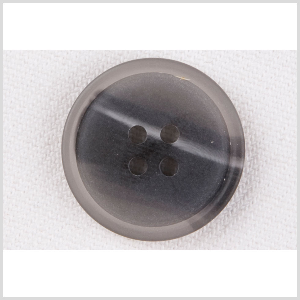 Plastic 4-Hole Button - 32L/20mm - Charcoal, Gray and White Streaks - Joann Fabrics