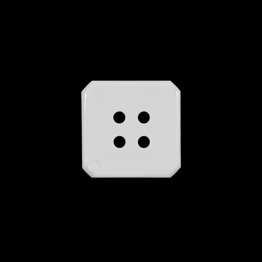 White Square Bevel Cut Button - 24L/15mm - Joann Fabrics