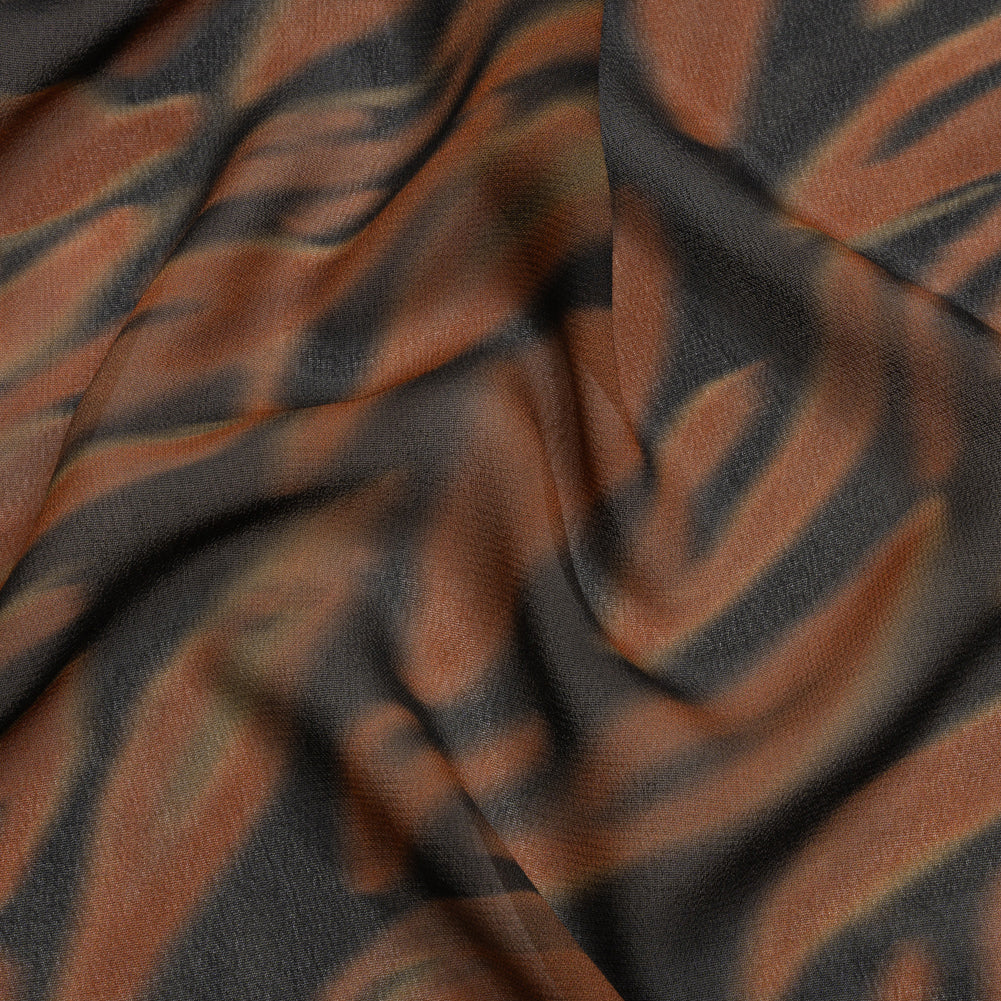Mood Exclusive Brown Monarch Madness Viscose Georgette - Joann Fabrics