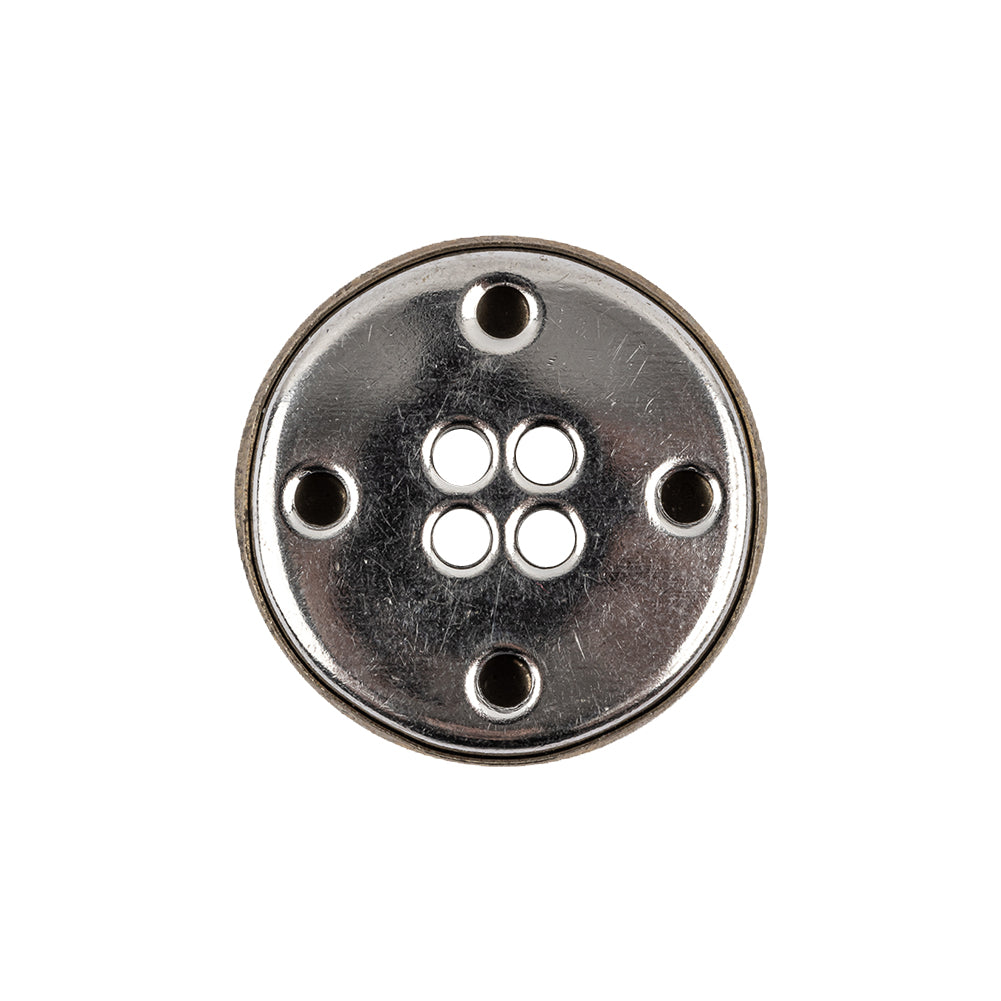 Italian Silver 4-Hole Metal Coat Button - 36L/23mm - Joann Fabrics