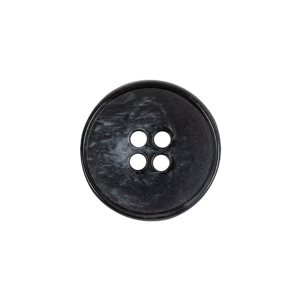 Black and Gray Swirled Low Convex Narrow Rim 4-Hole Plastic Button - 32L/20mm - Joann Fabrics