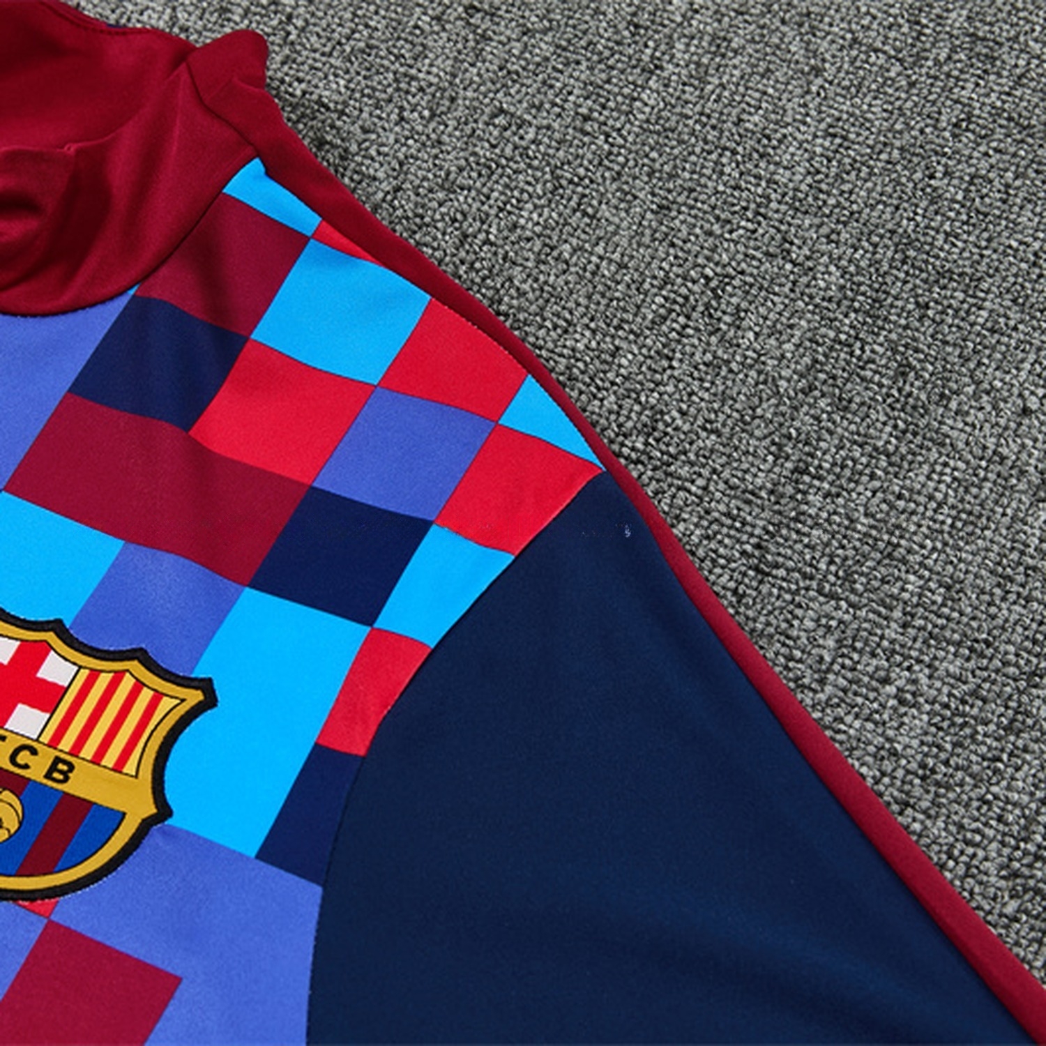 Barcelona 26-27 Kids Long Sleeve Training Set - Camouflage Top & Deep Blue Pants - UnitedFutballJersey