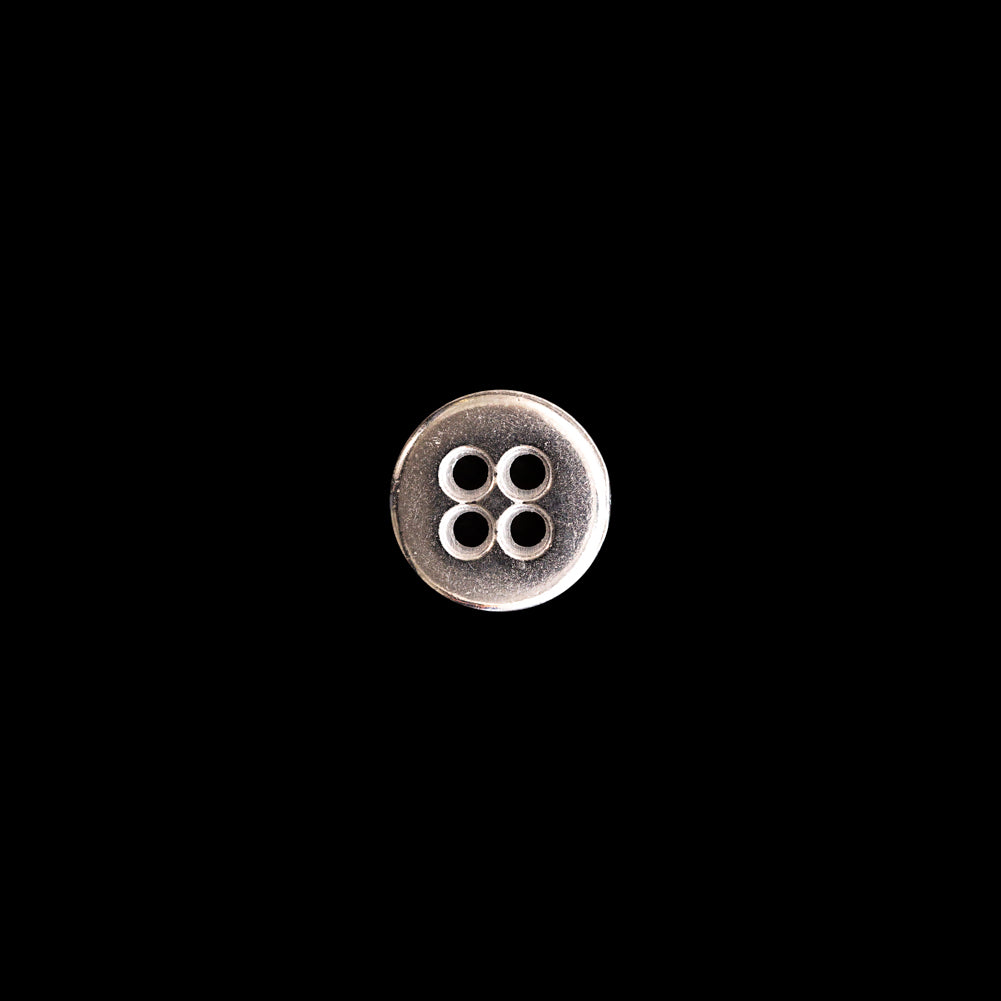 Italian Silver Metal 4-Hole Button - 14L/9mm - Joann Fabrics
