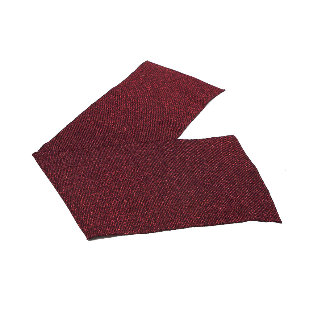 Maroon Sparkle Rib Knit Trim - 7