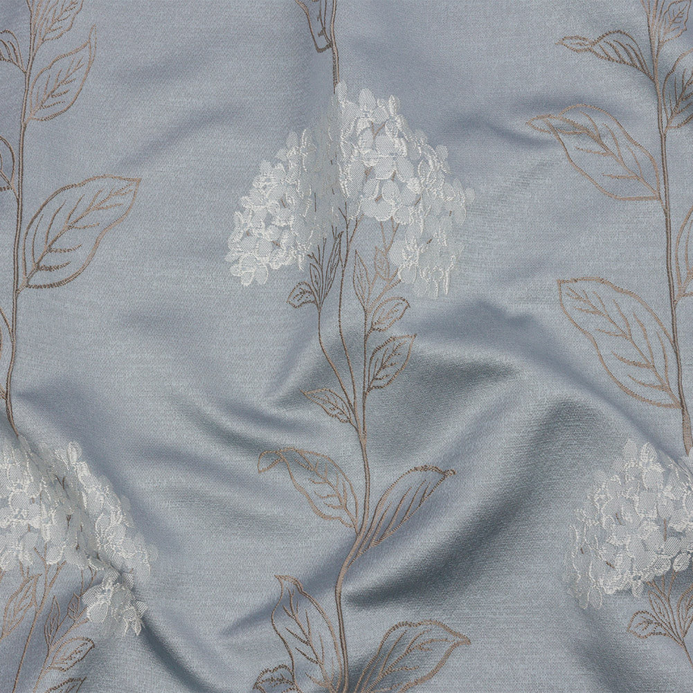 Drapery Jacquard - Wedgewood Hydrangea Stems - British Imported - Joann Fabrics
