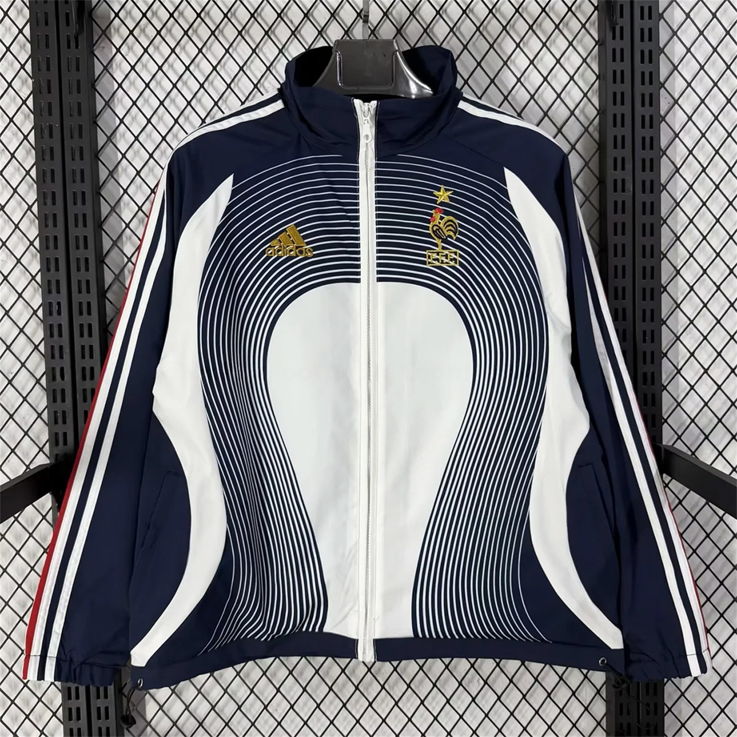 France 2026 Windbreaker Jacket - Black With White - UnitedFutballJersey