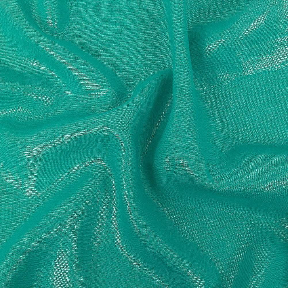 Medium Weight Linen Woven with Metallic Foiling - Mega Marine and Silver - Bianca Collection - Joann Fabrics