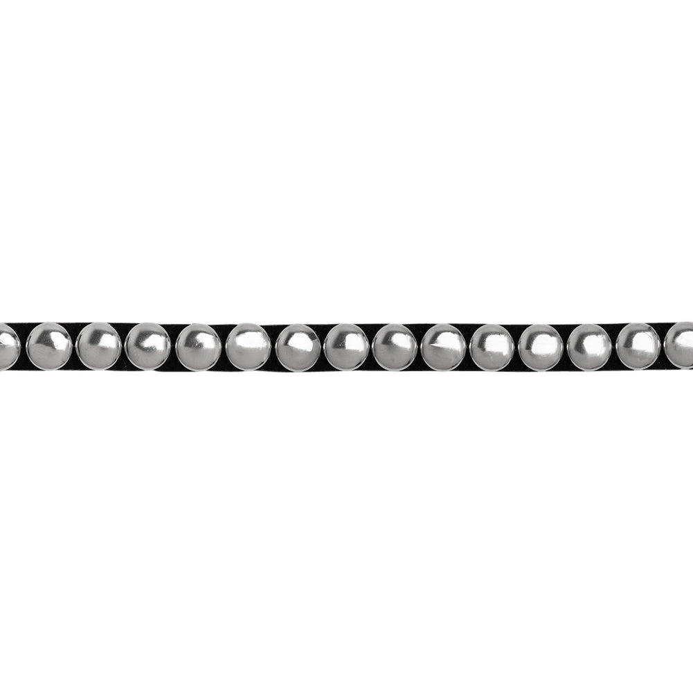 Yaya Han Studded Trim - Fantasy Silver and Black Single Row, 0.3125
