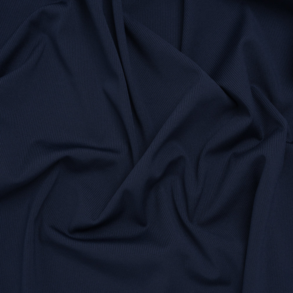 Stretch Polyester 1x1 Rib Knit - Navy Blue - Deadstock - Joann Fabrics