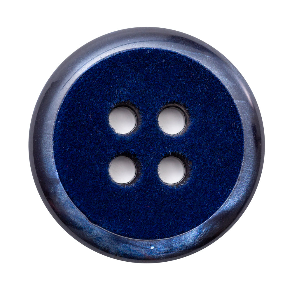 Italian Navy 4-Hole Velvet-Faced Plastic Button - 54L/34mm - Joann Fabrics