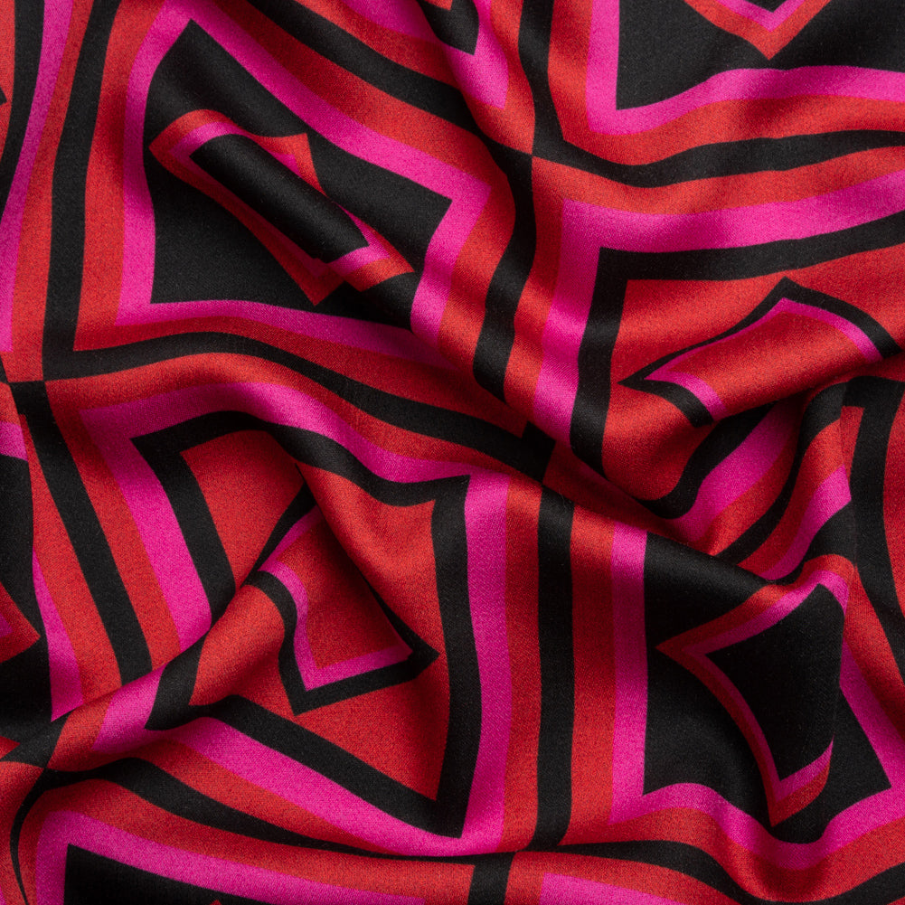 Mood Exclusive Red When the Night Falls Rayon Challis - Joann Fabrics