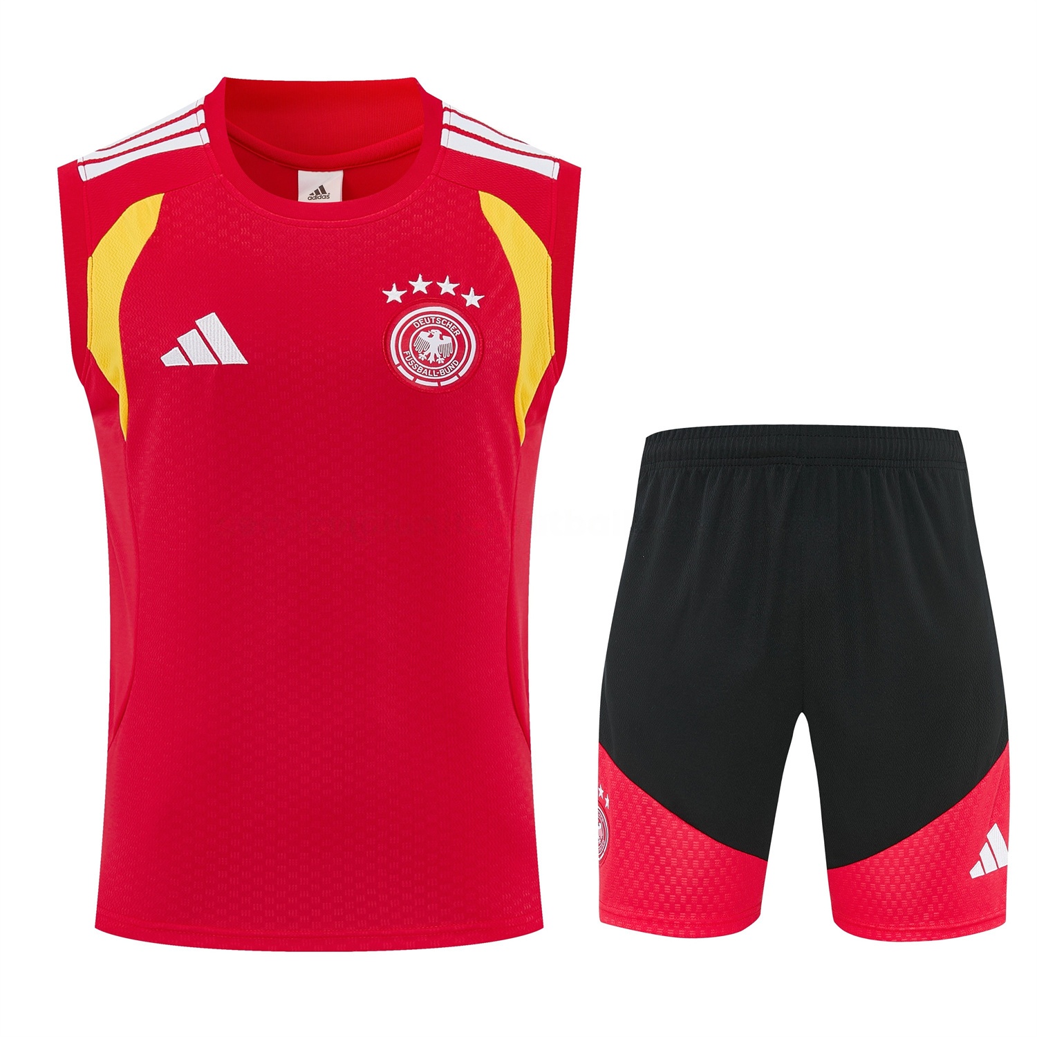 Germany 2026 Vest Training Set - Red Vest and Black Shorts - UnitedFutballJersey