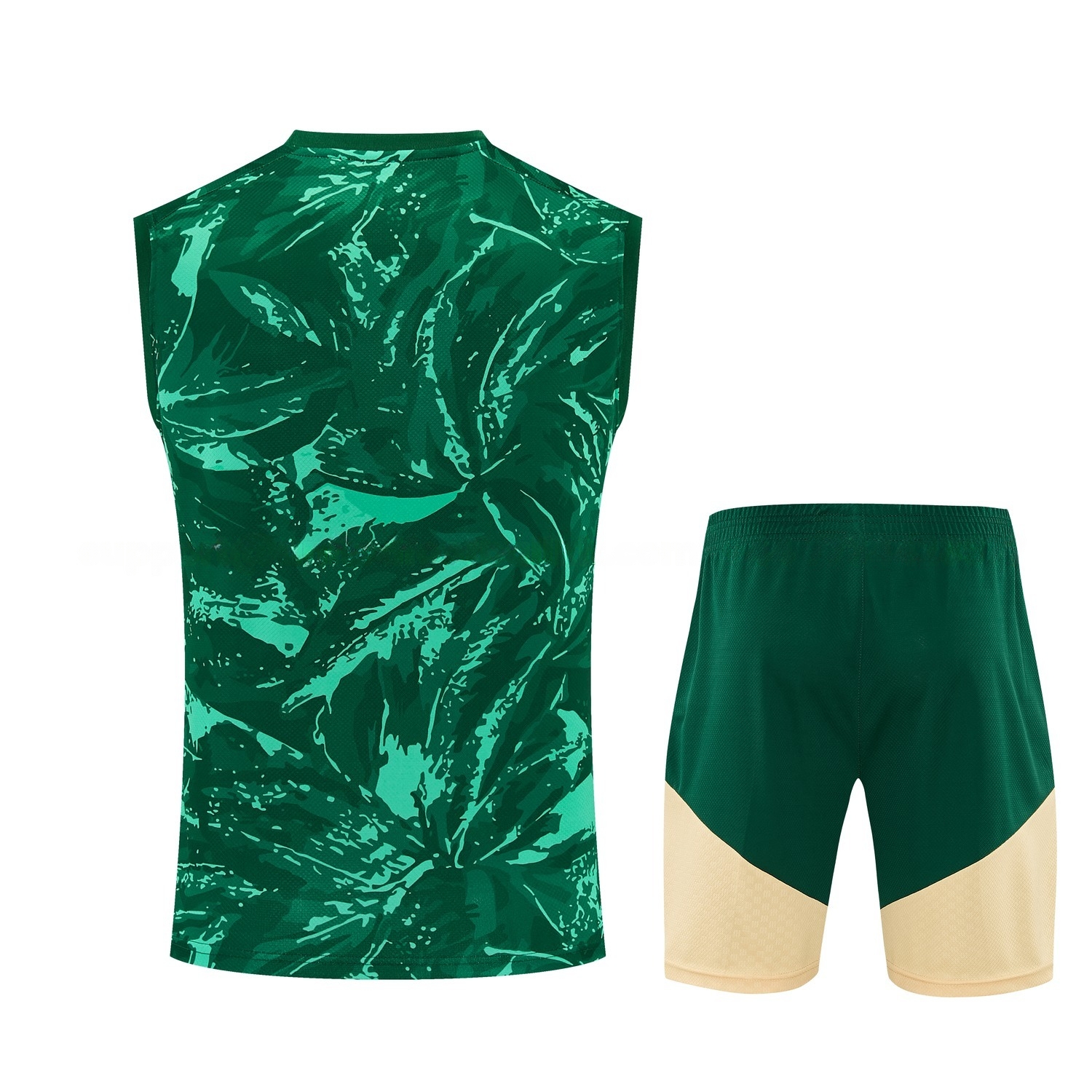 Real Madrid 26-27 Vest Training Set - Green Camouflage Vest and Green Shorts - UnitedFutballJersey