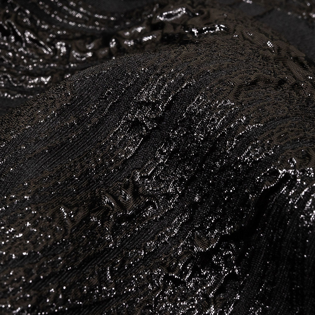 Metallic Black Feathers Luxury Brocade - Joann Fabrics