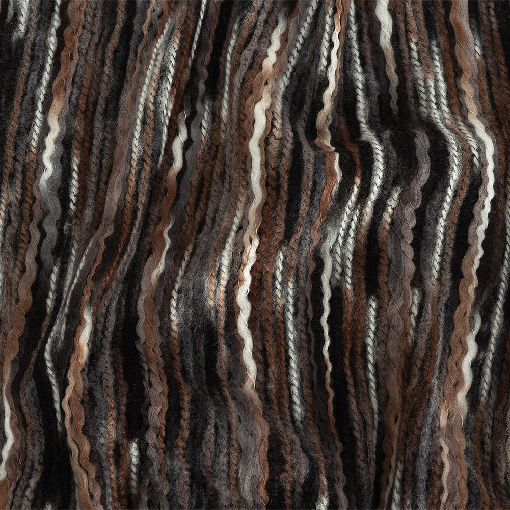 Rain Drum, Black and White Striated Novelty Chunky Knit - Joann Fabrics