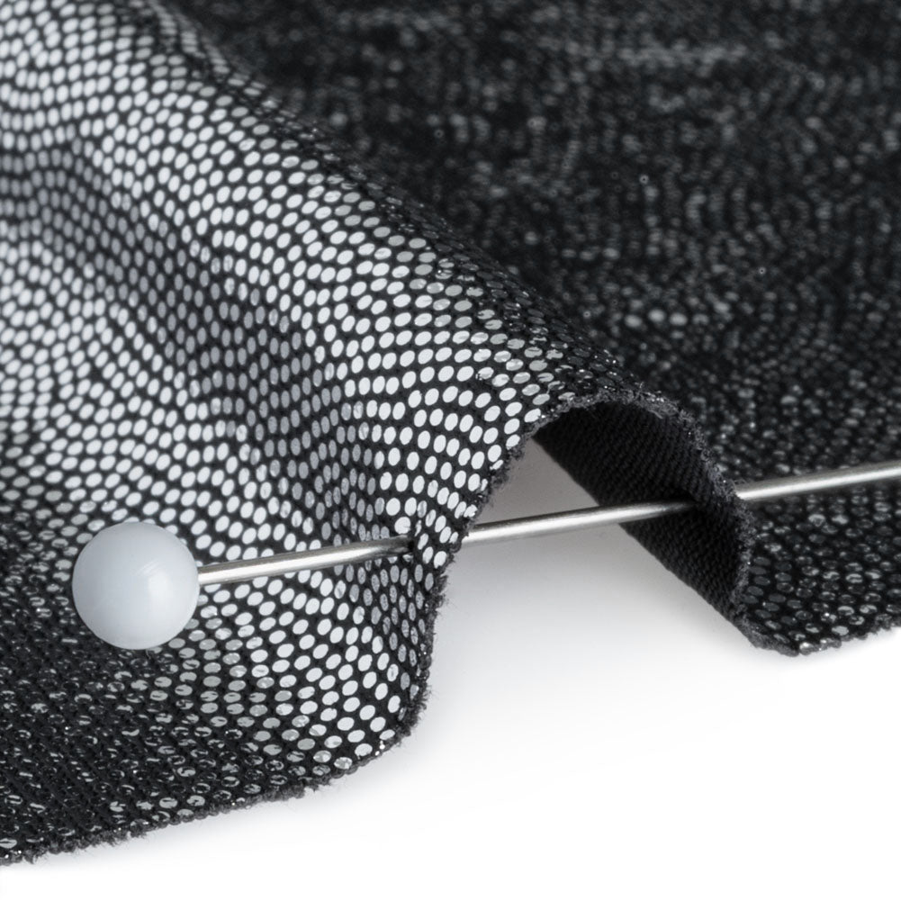 Silver Tiny Dots Foiled Stretch Polyester Jersey - Joann Fabrics