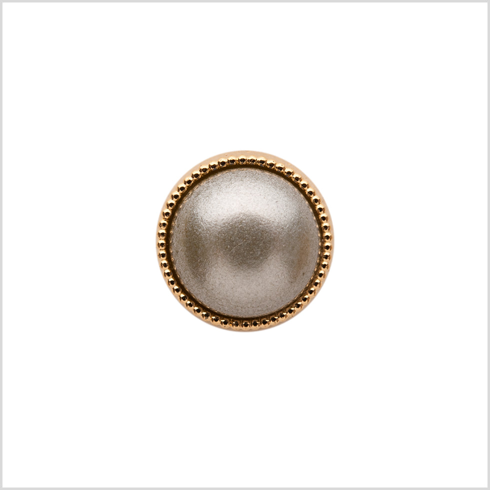 Italian Silver and Gold Edged Shank Back Button - 20L/12.5mm - Joann Fabrics