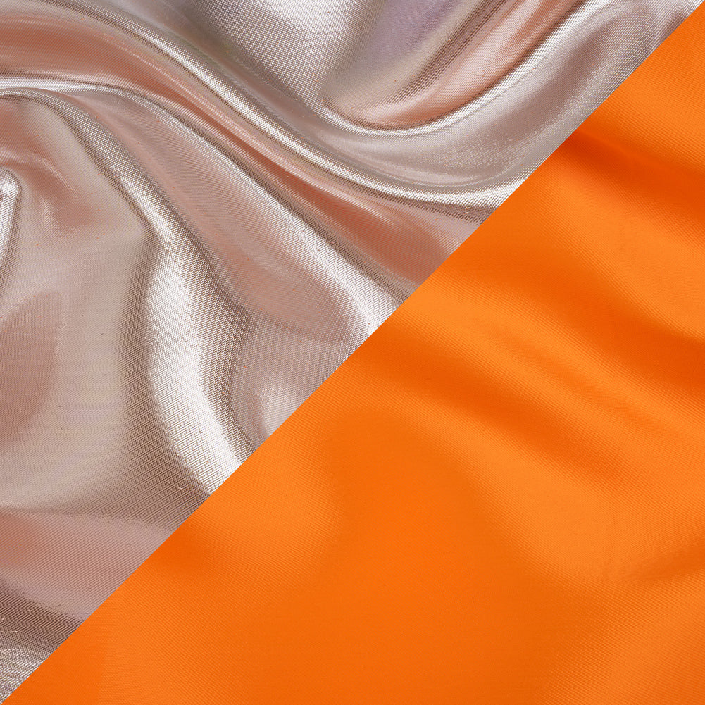 Double Faced Lame Mikado - Neon Orange and Silver - Sara Collection - Joann Fabrics