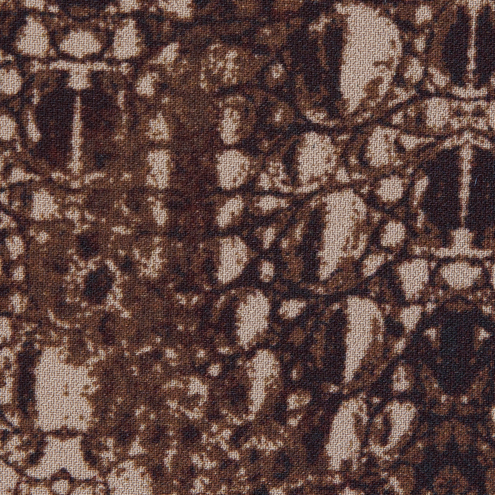 Toffee and Cornstalk Python Printed Double Faced Stretch Polyester Crepe - Joann Fabrics