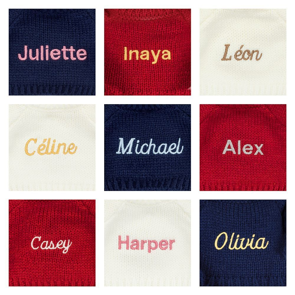Bashful Luxe Bunny Pine with Personalized Navy Jumper