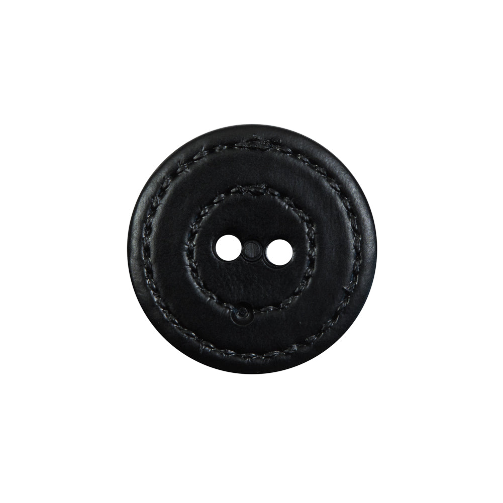 Black Faux Leather Plastic 2-Hole Button - 32L/20mm - Joann Fabrics