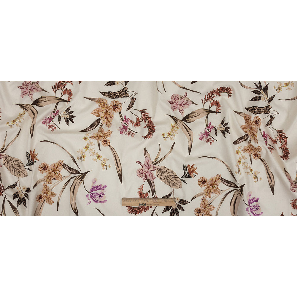 Mood Exclusive Ivory Leaves of Change Stretch Cotton Twill - Joann Fabrics