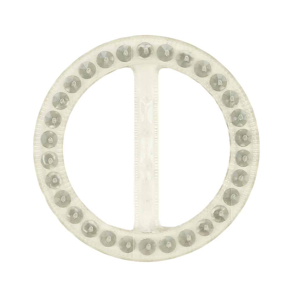 Vintage Crystal Rhinestones and Clear Circular Plastic Slider - 2