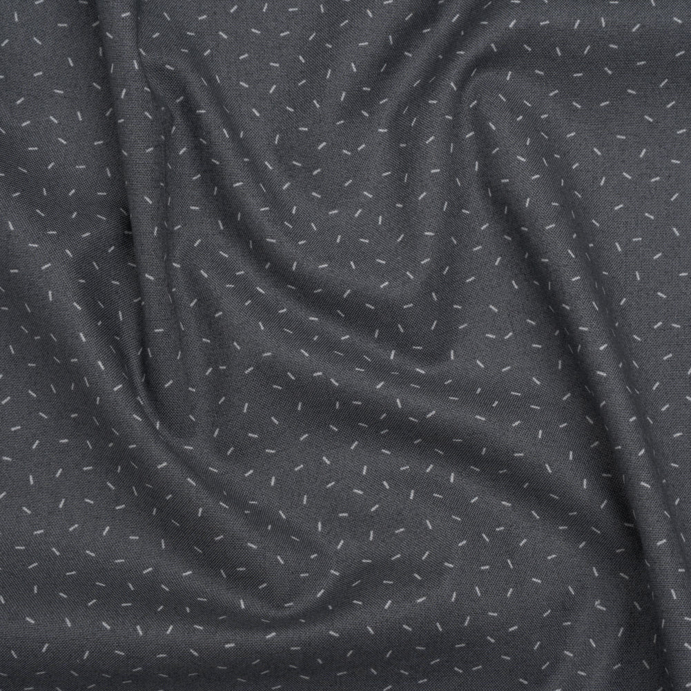 Printed Quilting Cotton by Ghazal Razavi for FIGO Studio - Gray and White Dashes - Dewfall Collection - Joann Fabrics