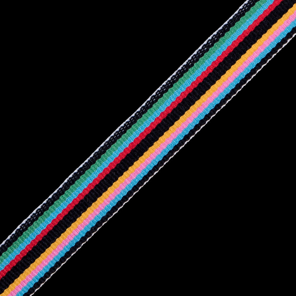 Multi-Color Striped Grosgrain Ribbon - 0.75