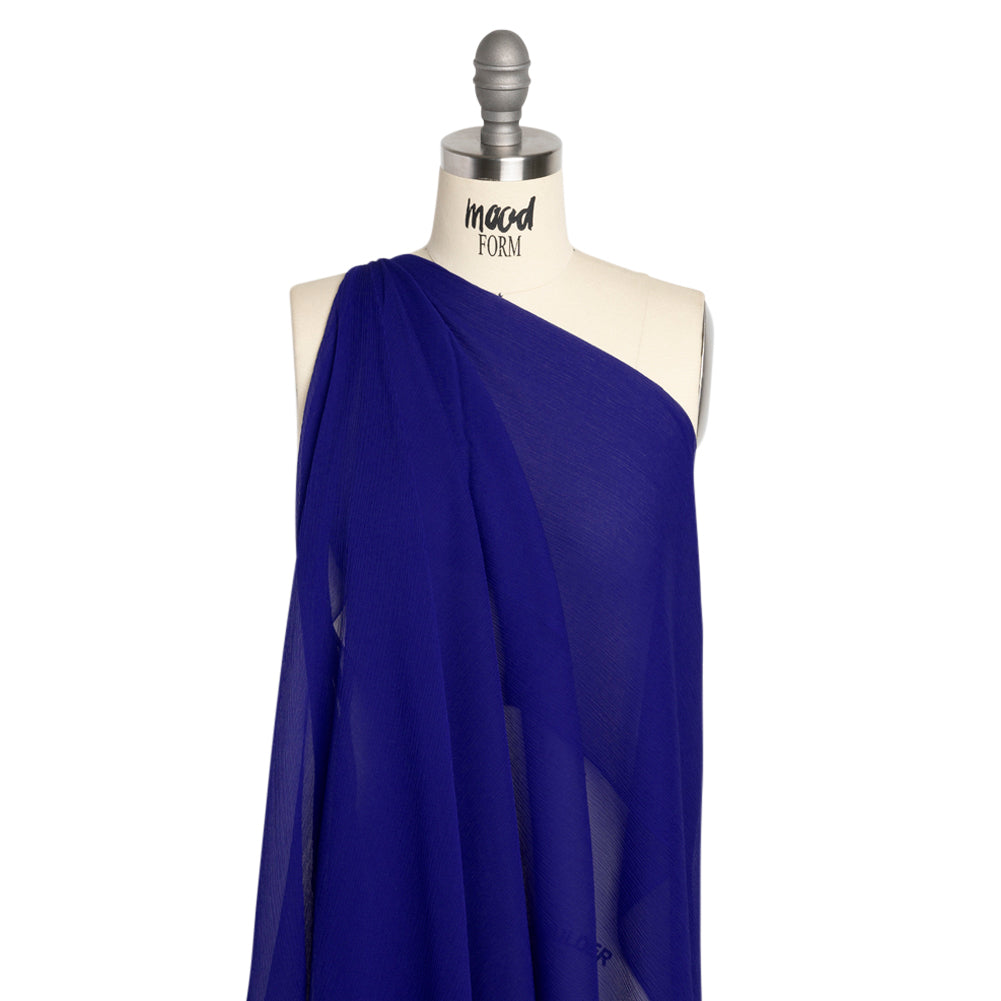 Crinkled Silk Chiffon - Mazarine Blue - Premium Collection - Joann Fabrics
