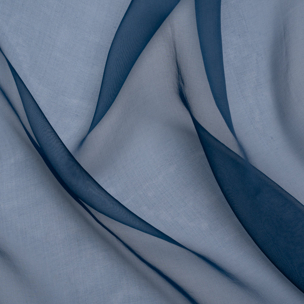 Famous Australian Designer Navy Lightweight Silk Organza - Joann Fabrics
