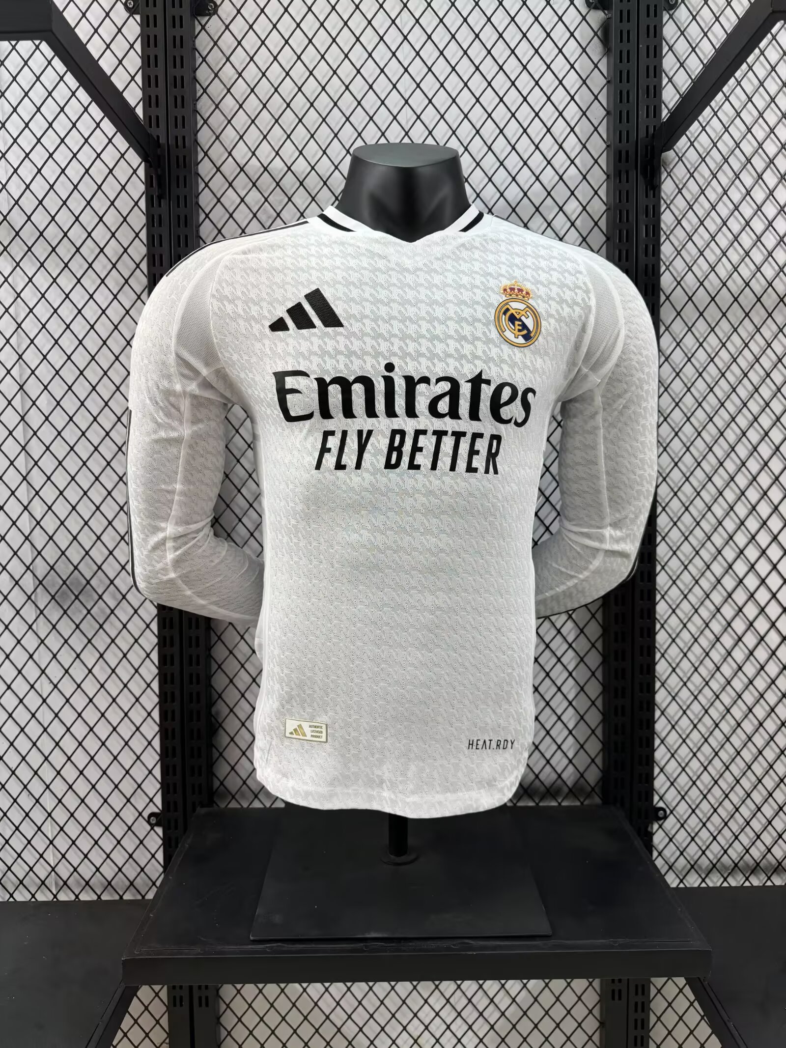 2024/2025 Player Version Real Madrid Home Long Sleeve Jersey 1:1 Thai Quality