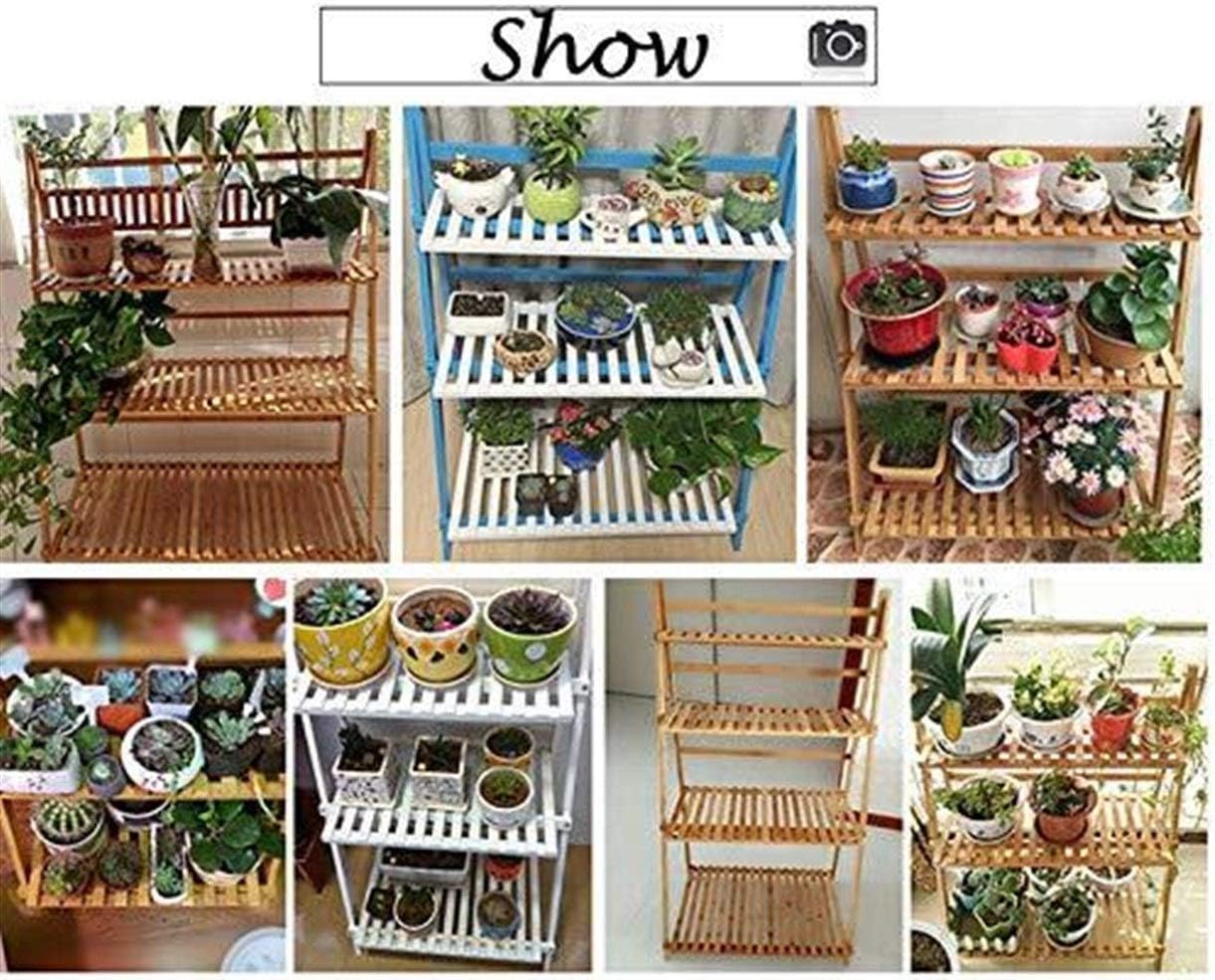 3 Tier Folding Plant Stand Shelves Garden Wooden Flower Pot Display ...