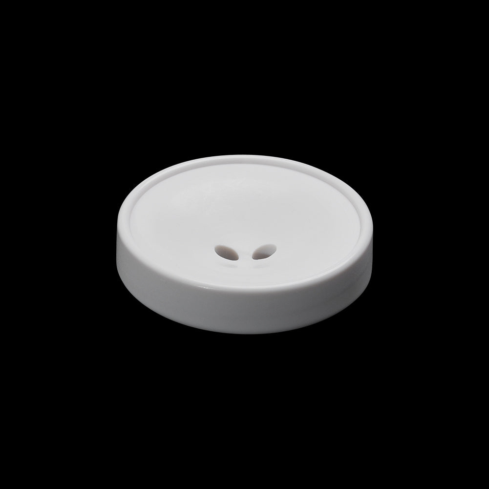 Plastic 2-Hole Button - 36L/23mm - White Funnel Dish Shaped with Narrow Rim - Joann Fabrics